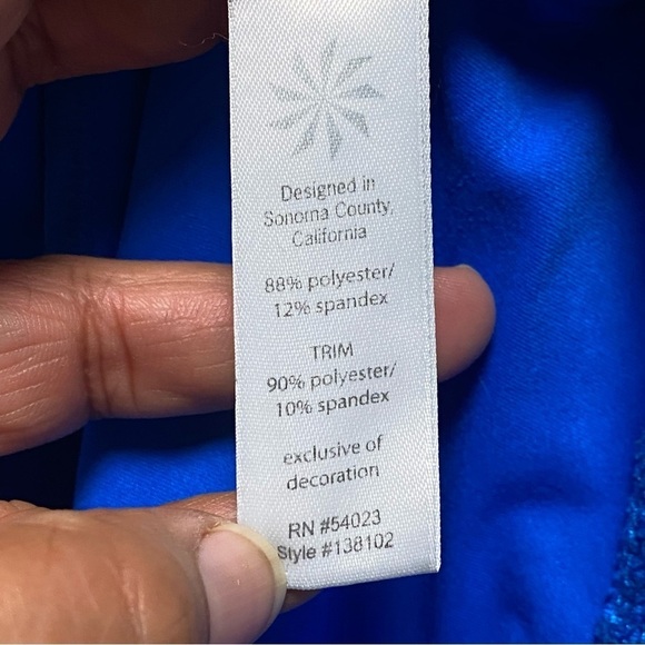 Athleta Candescent Running Half Zip Blue Top Size Medium - Picture 15 of 17